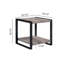 Table de bout contemporaine 1pc avec tablette de rangement et meubles de salon en bois brun rustique