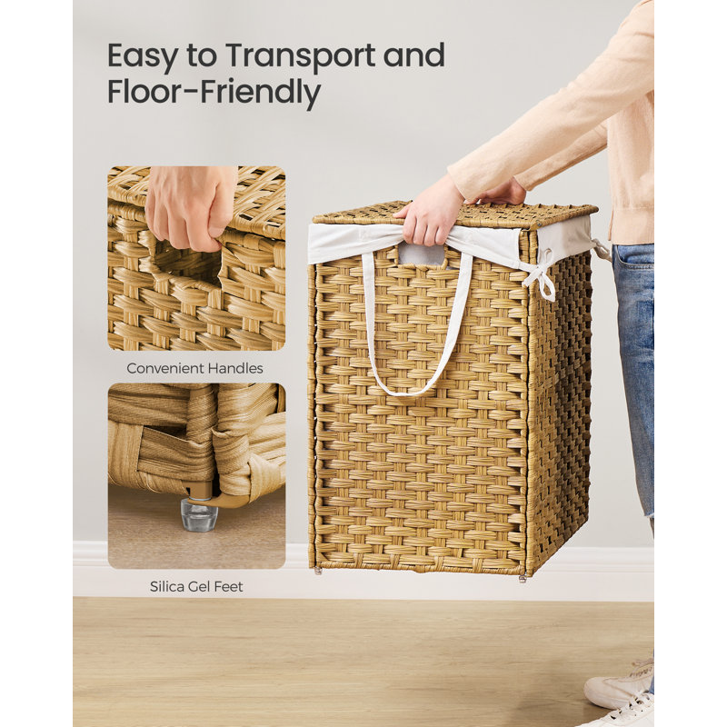 Laundry Hamper with Handles, 61cm H x 86cm W x 40cm D