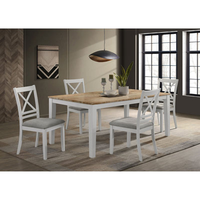 Prager White 5-Piece Dining Table Set