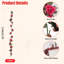 8,2 pi guirlande de fleurs, guirlande de roses artificielles suspendues lierre rose, panier suspendu, décoration de fond de mariage arche de jardin, rose rouge-820890024-820890043