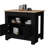 Black Kitchen Island With Plenty Of Room - 2 Doors & 3 Shelves 2-door For A Practical