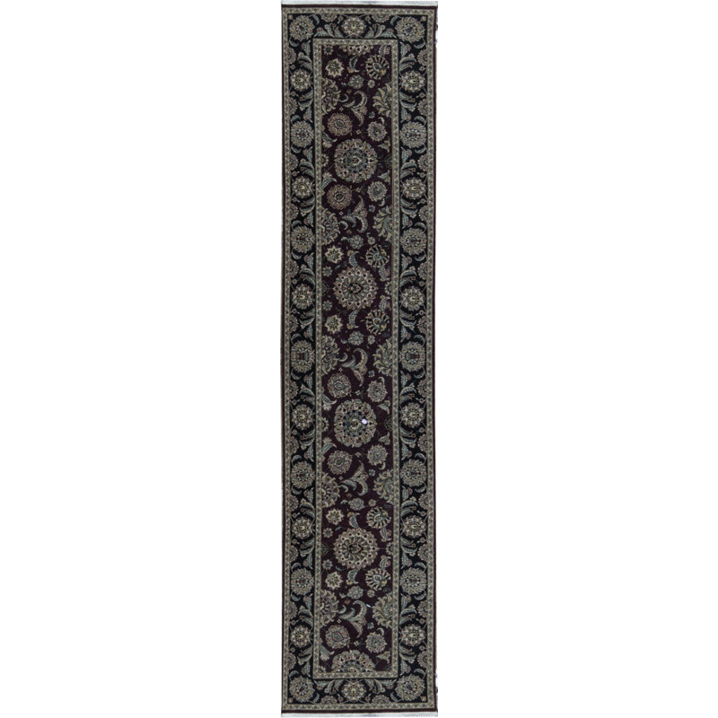 Hand-Knotted High-Quality Red Runner