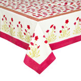Poppies Handmade Floral Tablecloth