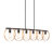 Yisenia 6 - Light Chandelier Kitchen Lighting Dining Ceiling Lights Matte Black Chandelier