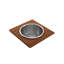 Wood Board With Large Round Stainless Steel Mixing Bowl And Colander F/1616, 1618, 1633 (Inner Ledge)