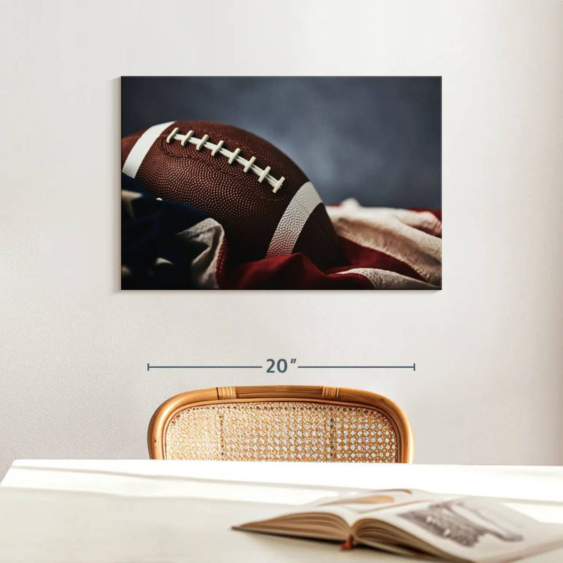 Football américain Sireci sur drapeau, H 16 po x l 24 po