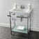 Ceramic Rectangular Console Bathroom Sink with Overflow