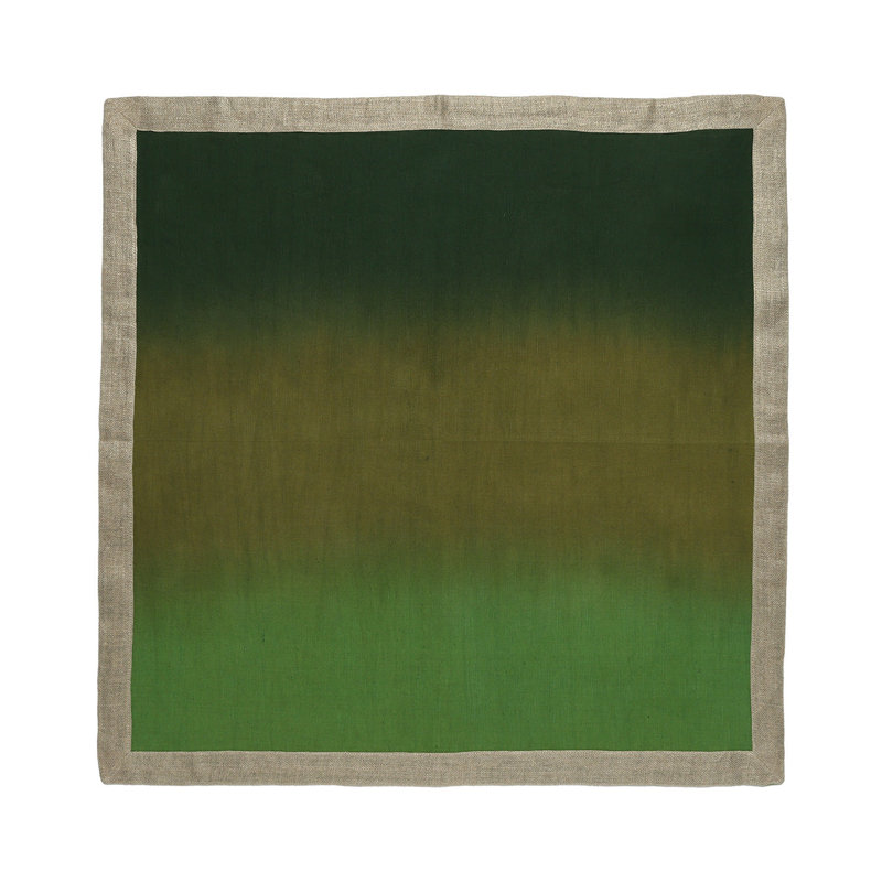 Dip Dye Linen Napkin, Olive/Green