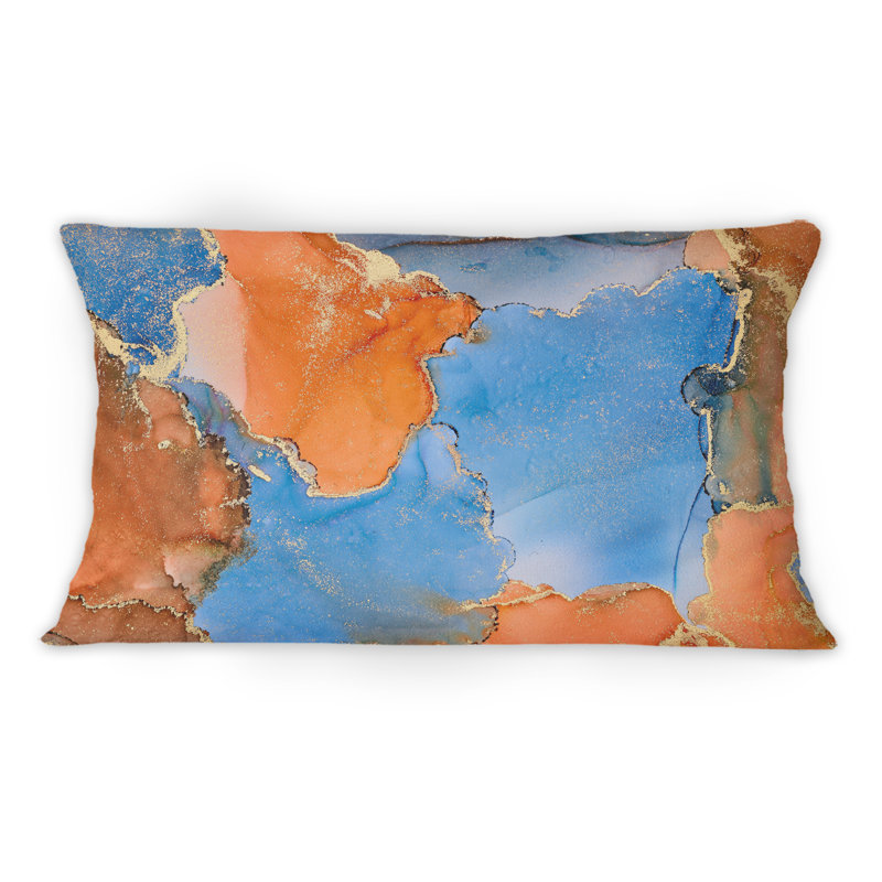 Coussin 12 "x 20" Blue and Brown