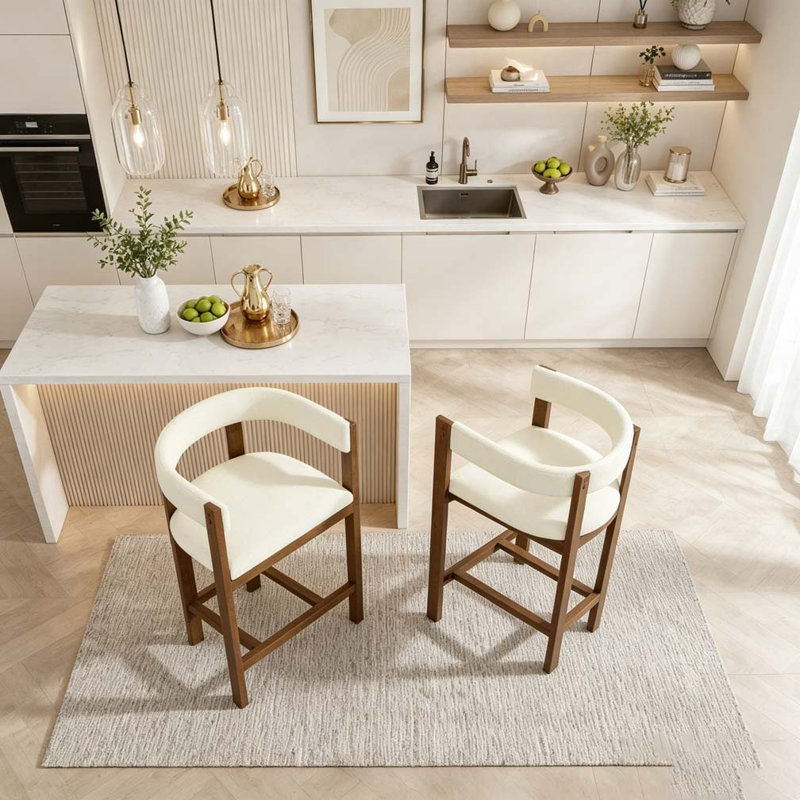 TABOURET DE COMPTOIR, Beige