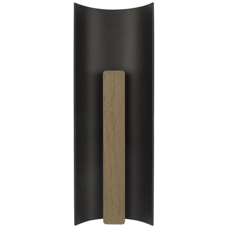 Anne-Marie Barton Remi 18" Sconce, Matte Carbon/Warm Walnut