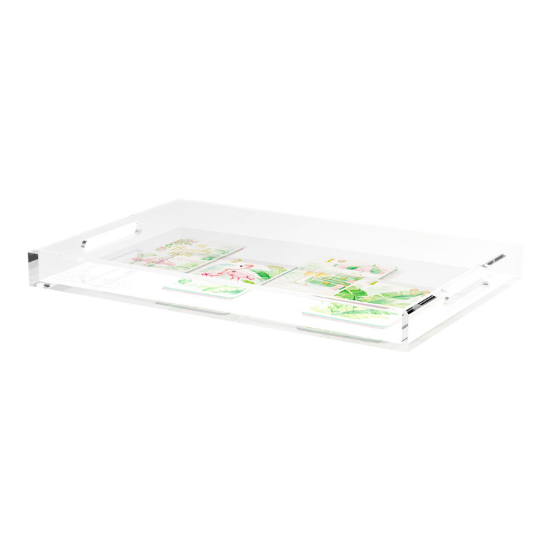 Mahjong Acrylic Decorative Tray, 22.5"W x 14.5"D x 2"H