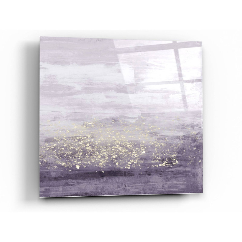 «Amethyst Glitter I» par Jennifer Goldberger, art mural en verre acrylique, H 36 po x l 36 po x P 0,12 po