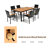 Nia 6 - Person Acacia Wicker Patio Dining Set with Rectangular Table