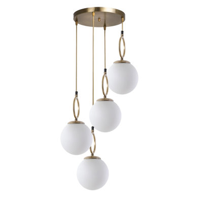 Lustre globe à 4 lumières Shymia
