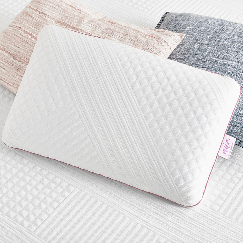 Gel Memory Foam Medium Cooling Pillow, Queen Pillow: 16" x 24"