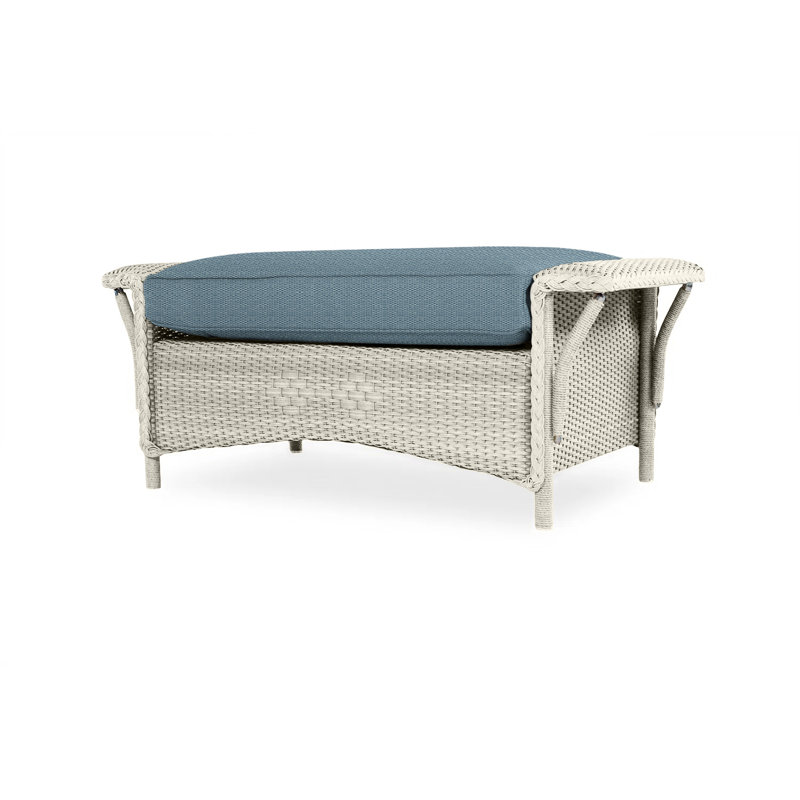 Nantucket Outdoor Ottoman, Beach Natural, Linen