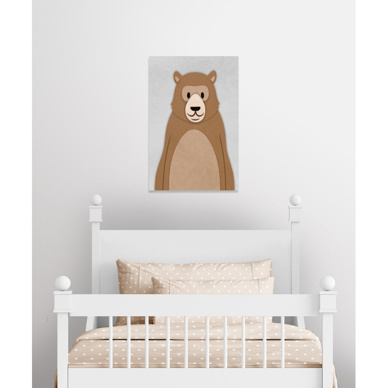 Adhésif décoratif Cheery Bear, H 36 po x l 24 po x P 1,5 po, Toile