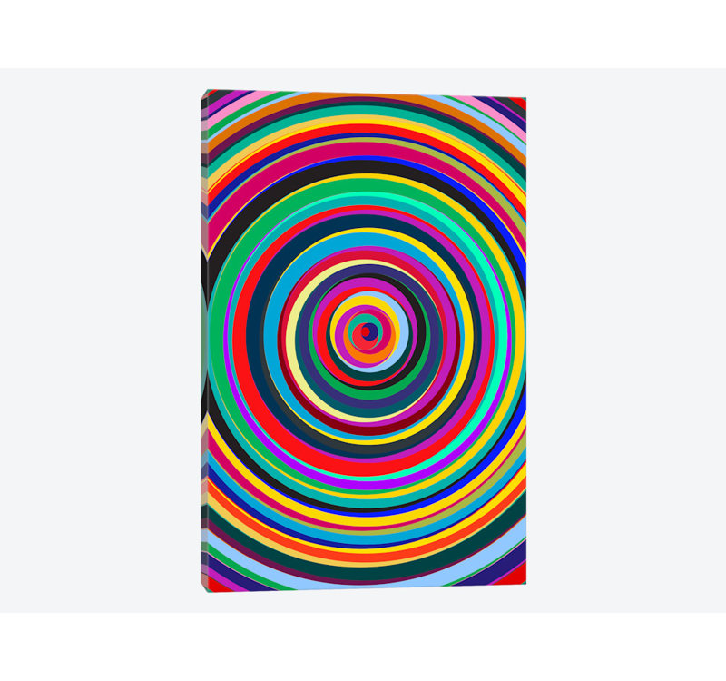 « cirque », impression sur toile, H 40 po x l 26 po x P 1,5 po, Pas de tapis, Toile tendue