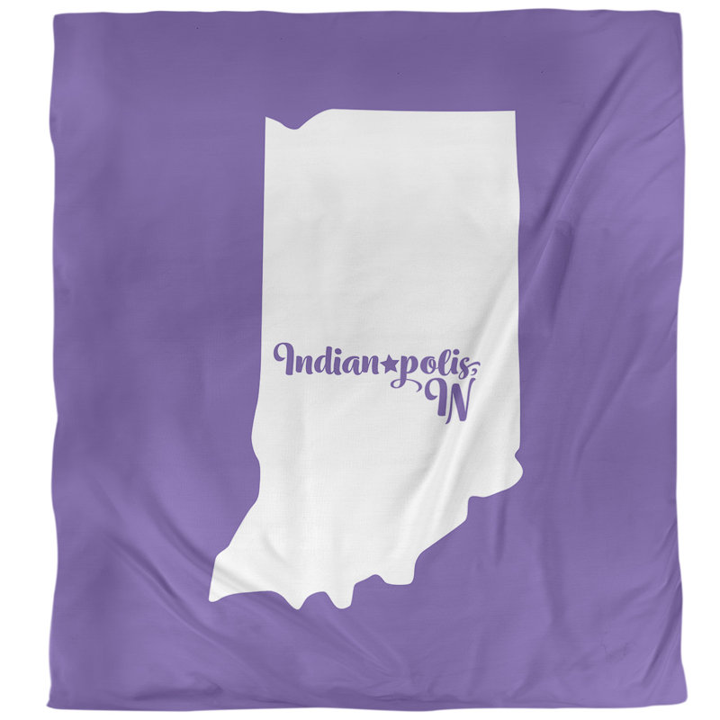 Housse de couette simple polis Indiana, Housse de couette pour lit simple, Mauve, Microfibre