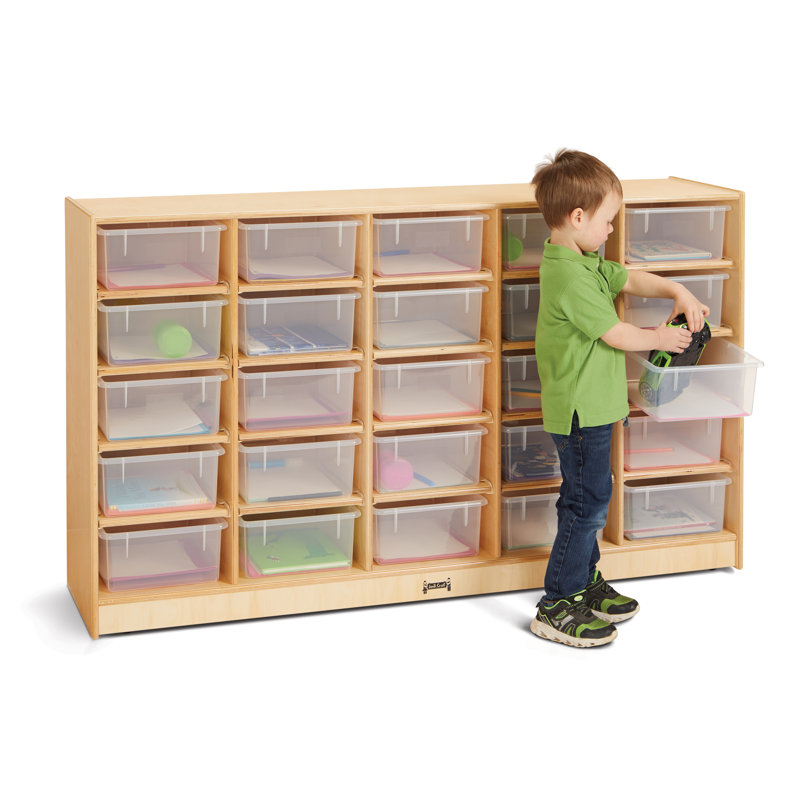 Rangement mobile à 25 bacs Jonti-Craft®, Transparent, Effaçable magnétique