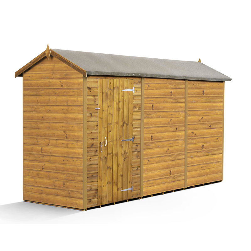Modular Apex Garden Shed With Windows, No, 12ft. W x 4ft. D
