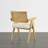 Upholstered Dining Chair with Woven Rattan Back-1784267718