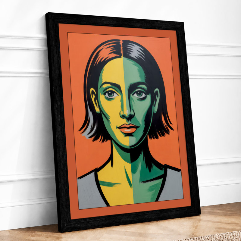 Divided Portrait Modern - Print, A1 - 84.1 x 59.4 cm, Black