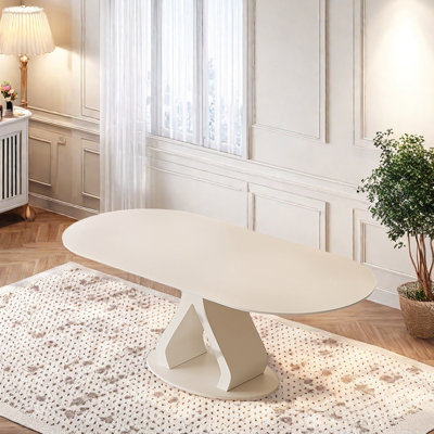 Table de salle à manger crémeuse de style roche innovante