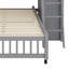 Lit superposé en bois avec 6 tiroirs, tablettes flexibles et lit à roulettes-1870724271