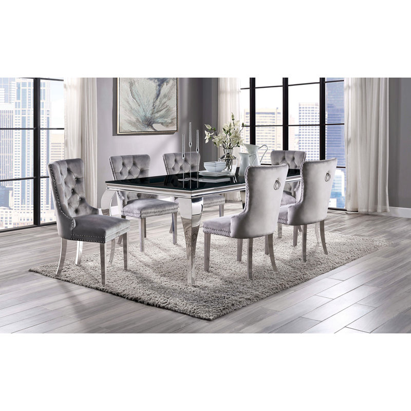Ensemble repas pour 6 personnes Jolie, Noir, gris