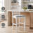 Chic Slat Back Wooden Counter Stools with Upholstered Seats-99343621-99343620