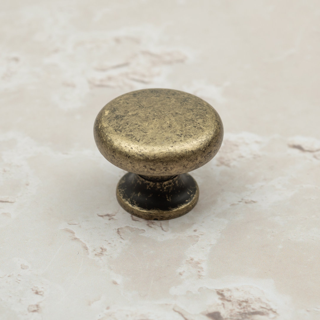 Antique Brass Shaker Style Cup Handle & Coordinating Knob - Image 3