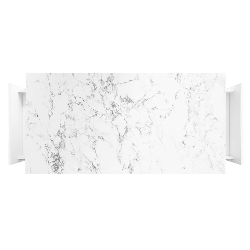 Arihant Pedestal Coffee Table with Storage, White