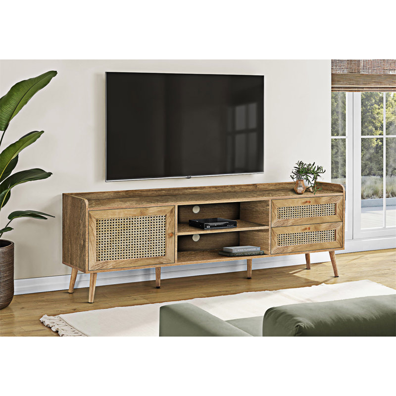 Meuble télé avec espace de rangement multimédia
