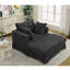 Chaise longue surdimensionnée en velours côtelé avec repose-pieds-1612799222