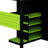 Functional Loft Bed With Study Desk, Multi-Tier Storage, USB Connectivity And Customizable RGB Lights-996581529