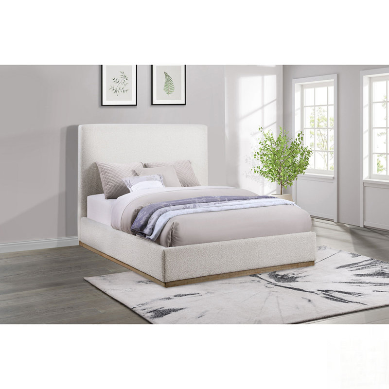Lit plateforme avec rembourrage moelleux et esthétique polyvalente pour les chambres modernes et transitionnelles