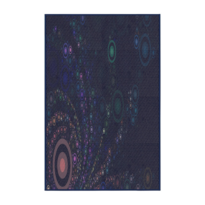 Tapis bleu/vert/rose à tisser électrique, Rectangle 2 pi x 3 pi