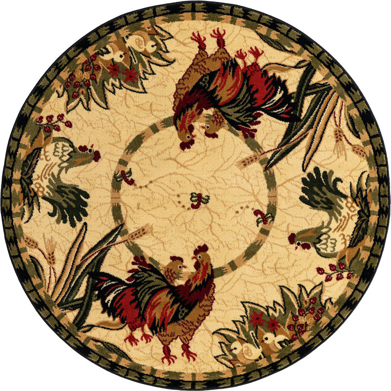 Josie-Leigh Floral Indoor Rug, Round 3'3"