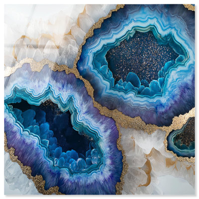 Art mural en acrylique Beryl Brood II Geode par Art Remedy, prêt à être suspendu