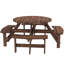 Solid Wood Patio Dining Set Table,