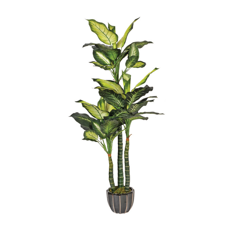 20cm Faux Elephant Ear Plant in Pot