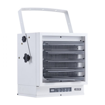 Electric Garage Heater, 10000-Watt with Remote Control & 10 Hour Timer & Overheat Protection Wall/Ceiling Mounted Shop Heater, Commercial Fan-forced for Indoor Workshop  Warehouse,240V White