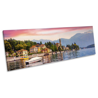 Sharks Forest Surrealism - Wrapped Canvas Panoramic Print