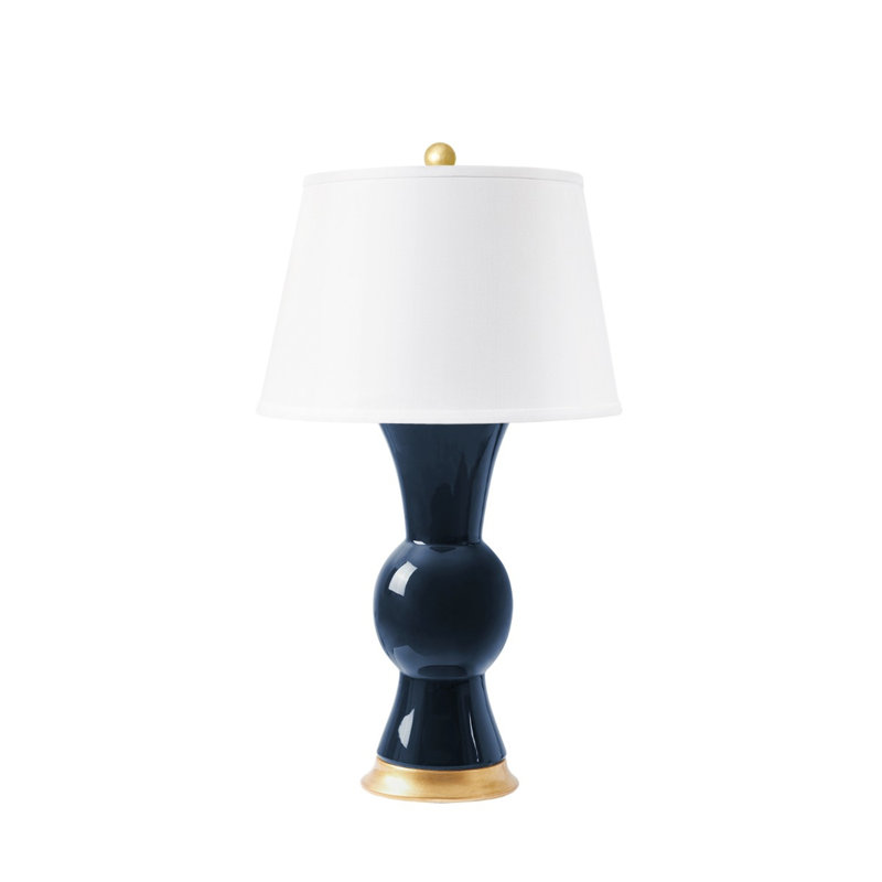 Tao Table Lamp, Gold/Navy Blue
