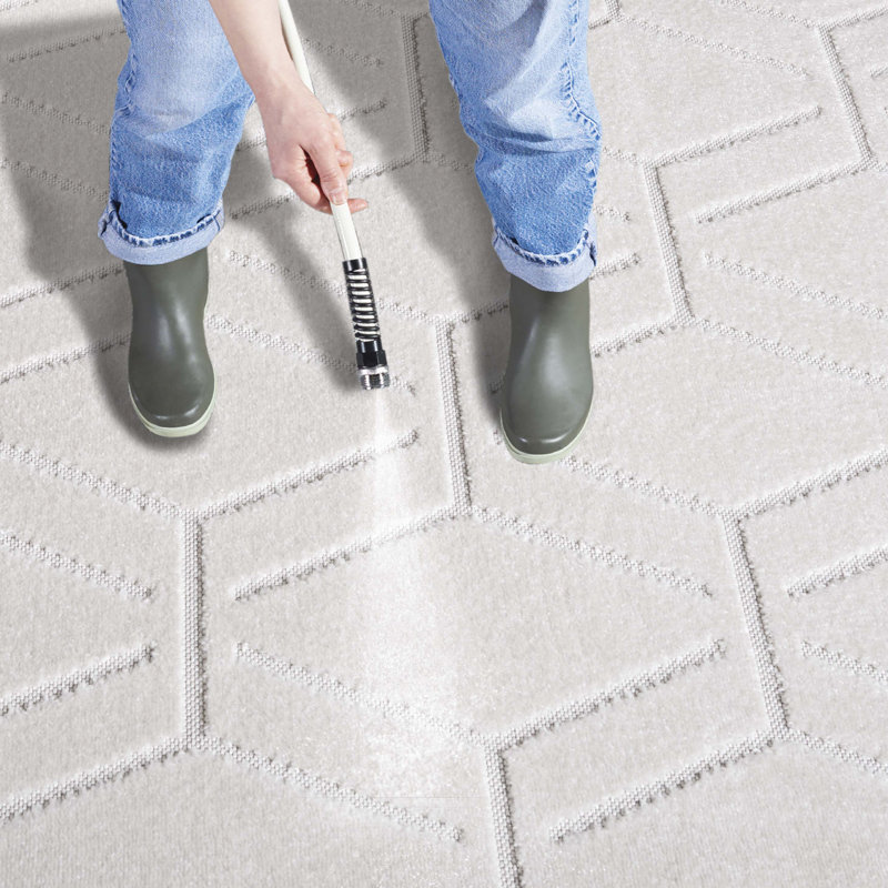 Tapis géométrique Keyanda Performance, Rectangle 5 pi 2 po x 7 pi 6 po