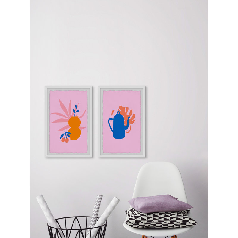 Kettles And Vases by Marmont Hill - 2 Piece Single Picture Frame Painting Set, 61cm H x 82cm W x 3.81cm D