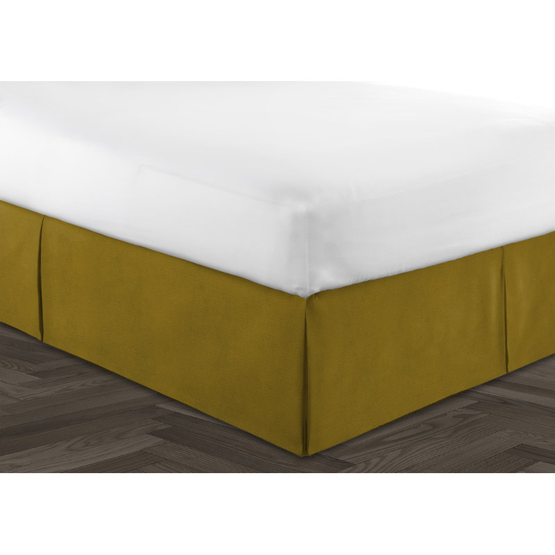Jupe de lit moelleuse, Jaune cari, Complète, 18 po