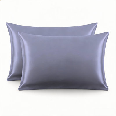 Envelope Closure Silky Smooth Satin Standard Pillowcases Set (Set of 2)